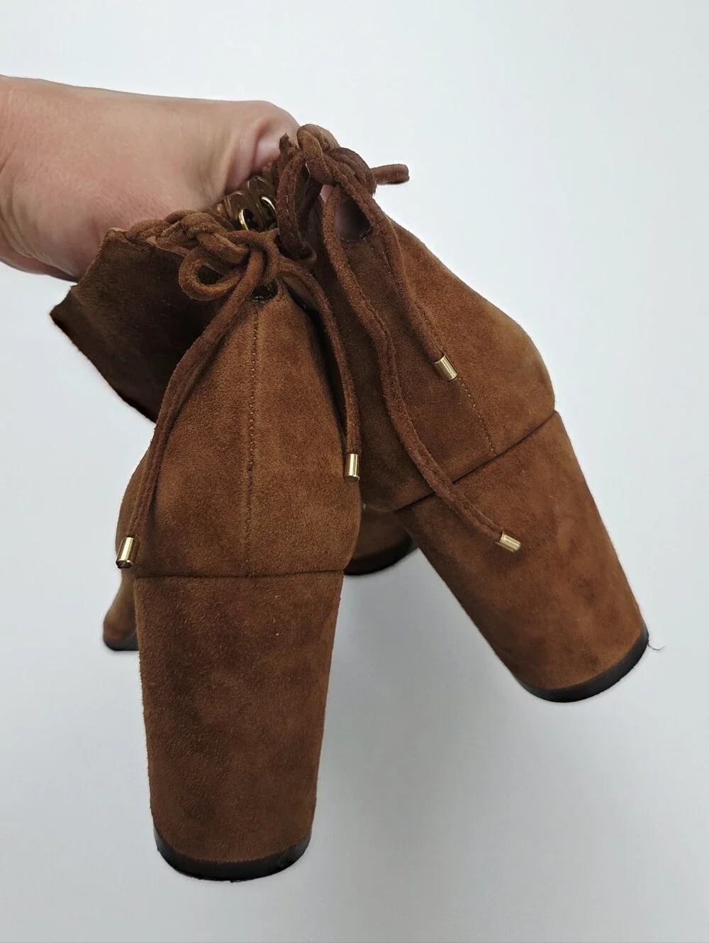 Stuart Weitzman Gardiner Chelsea Suede Ankle Boots Brown Tan Size 9